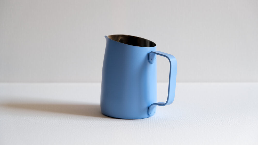 15oz SLOW POUR SUPPLY® x WPM Latte Art Pitcher with Wide Spout in "Periwinkle"
