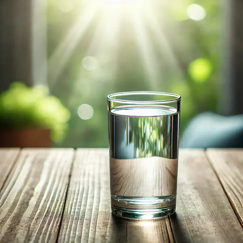 Laughing Bird Coffee Pure Water in a Glass