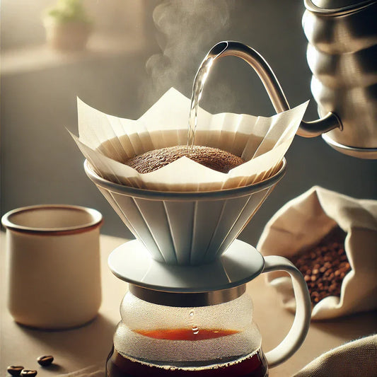 Laughing Bird Coffee Pour Over Showing Paper Filter Quality