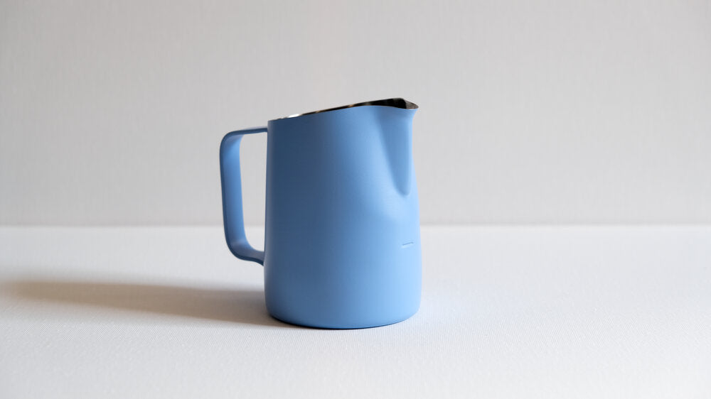 15oz SLOW POUR SUPPLY® x WPM Latte Art Pitcher with Wide Spout in "Periwinkle"